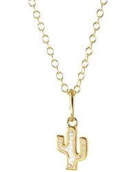 Kris Nations - Opal Cactus Charm Necklace - Lyst