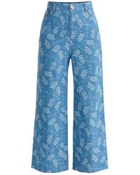 Paisie - Wide Leg Denim Trousers - Lyst