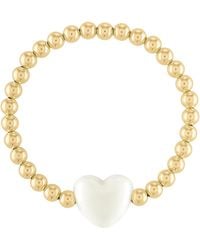Olivia Le - Love Heart 14K Filled Bead Bracelet - Lyst