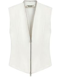 Nocturne - Neutrals Zipper Design Blouse - Lyst