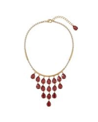 Modenaire - Tone Apple Crystal Necklace And Earring Set - Lyst