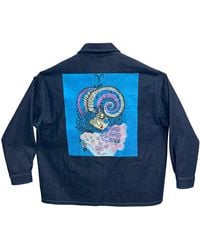 Zasta Studio - Zodiac Capricorn Denim Embroidered Coat Jacket - Lyst