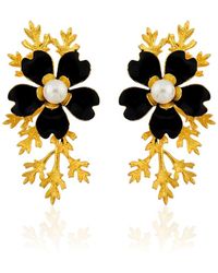 Milou Jewelry - Flower Earrings With Branches - Lyst