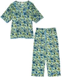 Inara - Indian Cotton Floral Printed Pyjamas - Lyst