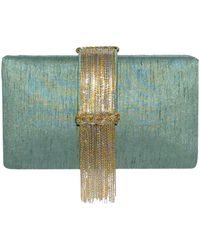 Simitri - Sage Fringe Clutch - Lyst