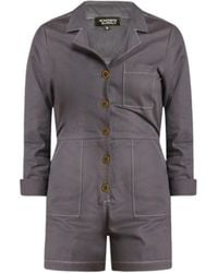 Known Supply - Long Sleeve Button Up Romper - Lyst