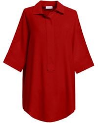 Perlavera - Pinoly Hidden Placket Three Quarter Sleeve Tunic - Lyst