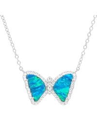 KAMARIA - Mini Opal Butterfly Necklace - Lyst