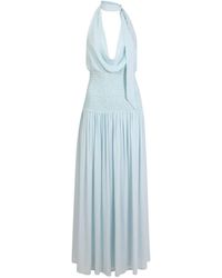 House of Ika - Cowl Drape Smocked Waist Dress - Lyst