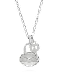 Cote Cache - Côtê Caché Lock & Key Chain Necklace - Lyst