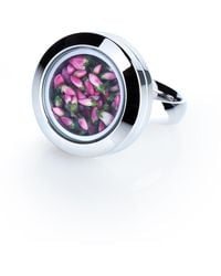 My Little Nature - Bohemian Flower Statement Ring With Natural Scottish Heather Blossoms – Handmade Floral Jewelry - Lyst