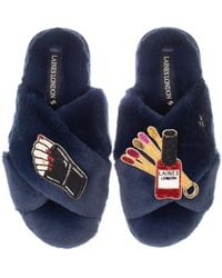Laines London - Classic Laines Slippers With Sand Nail Tech Brooches - Lyst