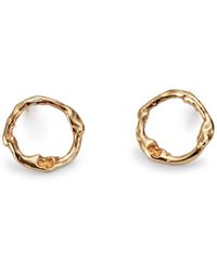 Lulu and Boo Jewellery - Solid Nine Carat Halo Stud Earrings - Lyst
