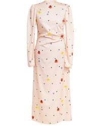 RainSisters - Long Sleeve Midi Dress: Peach Blossom - Lyst