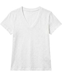 Brodie Cashmere - Relaxed Fit V Neck Tee - Lyst