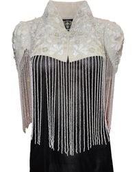 Any Old Iron - Beaded Button Fringe Shrug - Lyst