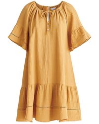 Paisie - Cheesecloth Swing Dress In Marigold - Lyst