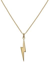 Edge Only - Mini Pointed Lightning Bolt Pendant 18Ct Vermeil - Lyst