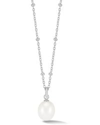 Dower & Hall - Small Oval Luna Pearl Pendant - Lyst