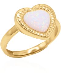 Luna Charles - Roxanne Opal Heart Ring - Lyst