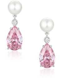 Santinni - Highgrove Freshwater Pearl & Crystal Drop Earrings - Lyst
