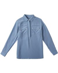 Soft Strokes Silk - Pure Silk Long Sleeve Relaxed Fit Blouse Elva - Lyst