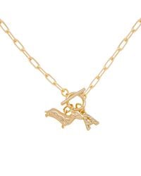 VALERIE CHIC - Initial Letter Dog Necklace 18K - Lyst