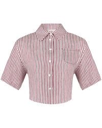 Pcfg - Free Heaven Striped Crop Shirt - Lyst