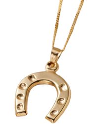 Posh Totty Designs - Horseshoe Pendant Necklace - Lyst