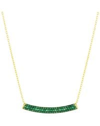 Spero London - Sterling Concave Bar Necklace - Lyst