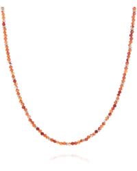 Nellou Jewellery - Carnelian July Birthstone Orbit Necklace - Lyst
