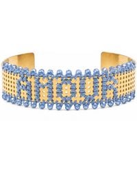 L'EIGHT STUDIO - Plated Beaded Cuff Bracelet – Amour Azure - Lyst