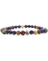 Shar Oke - Neutrals Pietersite & Natural Sapphire Bracelet - Lyst