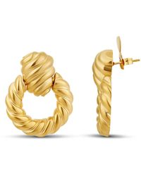SHYMI - Textured Round Drop Earrings - Lyst