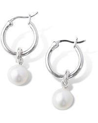 FV Jewellery - Perle Classic Hoop Earrings - Lyst