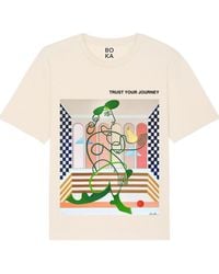 Boutique Kaotique - Neutrals Trust Your Journey 2 Organic Cotton T-Shirt - Lyst