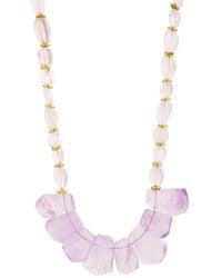 Ormiro - Lemuria Amethyst & Clear Quartz Beaded Statement Necklace - Lyst