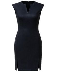 Smart and Joy - V-Neck Tailor Fitted Dress - Lyst