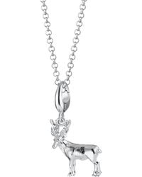 Lily Charmed - Sterling Christmas Reindeer Charm Necklace - Lyst
