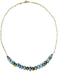 Lexi Jewelry - Opal Gemstone & Pearl Chain Necklace - Lyst
