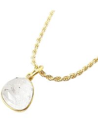 Harfi - Statement Vermeil Plated Herkimer Diamond April Birthstone Crystal Rope Necklace - Lyst