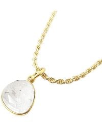 Harfi - Statement Vermeil Plated Herkimer Diamond April Birthstone Crystal Rope Necklace - Lyst