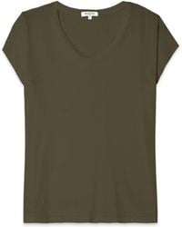 NOEND - Supima Cotton Cap Sleeve V Neck Tee - Lyst