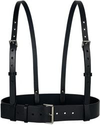 Haute Cuir - Textured Leather Suspender Harness - Lyst