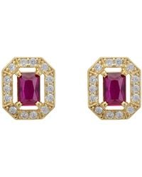 LÁTELITA London - Whistledown Gemstone Stud Earrings Ruby - Lyst