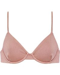 Montce - Prima Pink Sparkle Dainty Bikini Top - Lyst