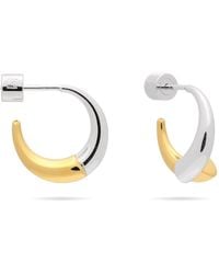 Meulien - And Bi-Color Split Arc Open Hoop Earrings - Lyst