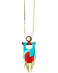 Gissa Bicalho - Handmade Acrylic Necklace Quetzal - Lyst