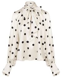 The Summer Edit - Kat Pussybow Blouse - Lyst