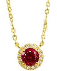 Juvetti - Mars Necklace Set With Ruby & Diamond - Lyst